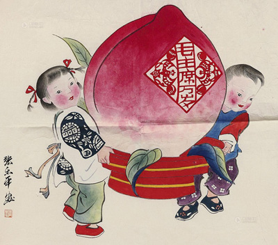 *祝寿图 单片 纸本